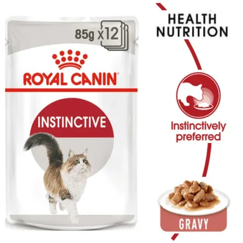 Royal Canin Instinctive and Sterilised Gravy Adult Cat Wet Food Combo