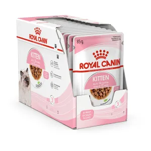 Royal Canin Kitten with Gravy Wet Food Pouches 85g x 12