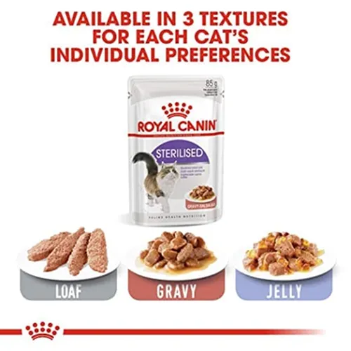 Royal Canin Sterilised 37 and Sterilised Gravy Adult Cat Wet Food Combo