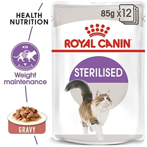 Royal Canin Sterilised 37 and Sterilised Gravy Adult Cat Wet Food Combo