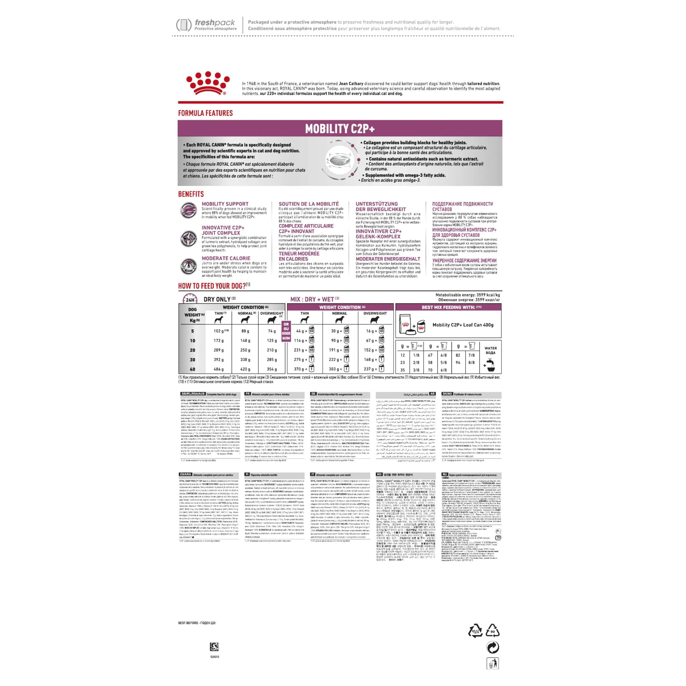 Royal Canin Veterinary Diet Dog Mobility C2P  Dry Food 12kg