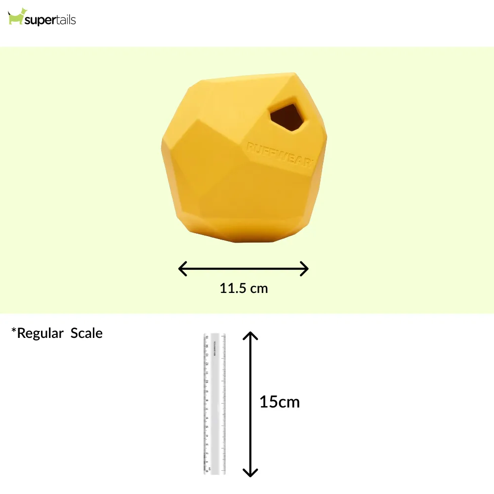Ruffwear Gnawt a Rock Toy for Dogs (Dandeliion Yellow)