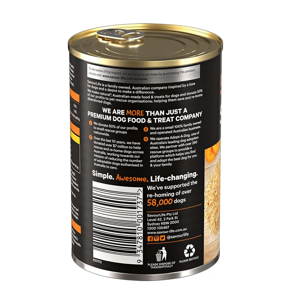 SavourLife Essentials Chicken with Vegetables & Rice Adult Dog Wet Food 400g X12