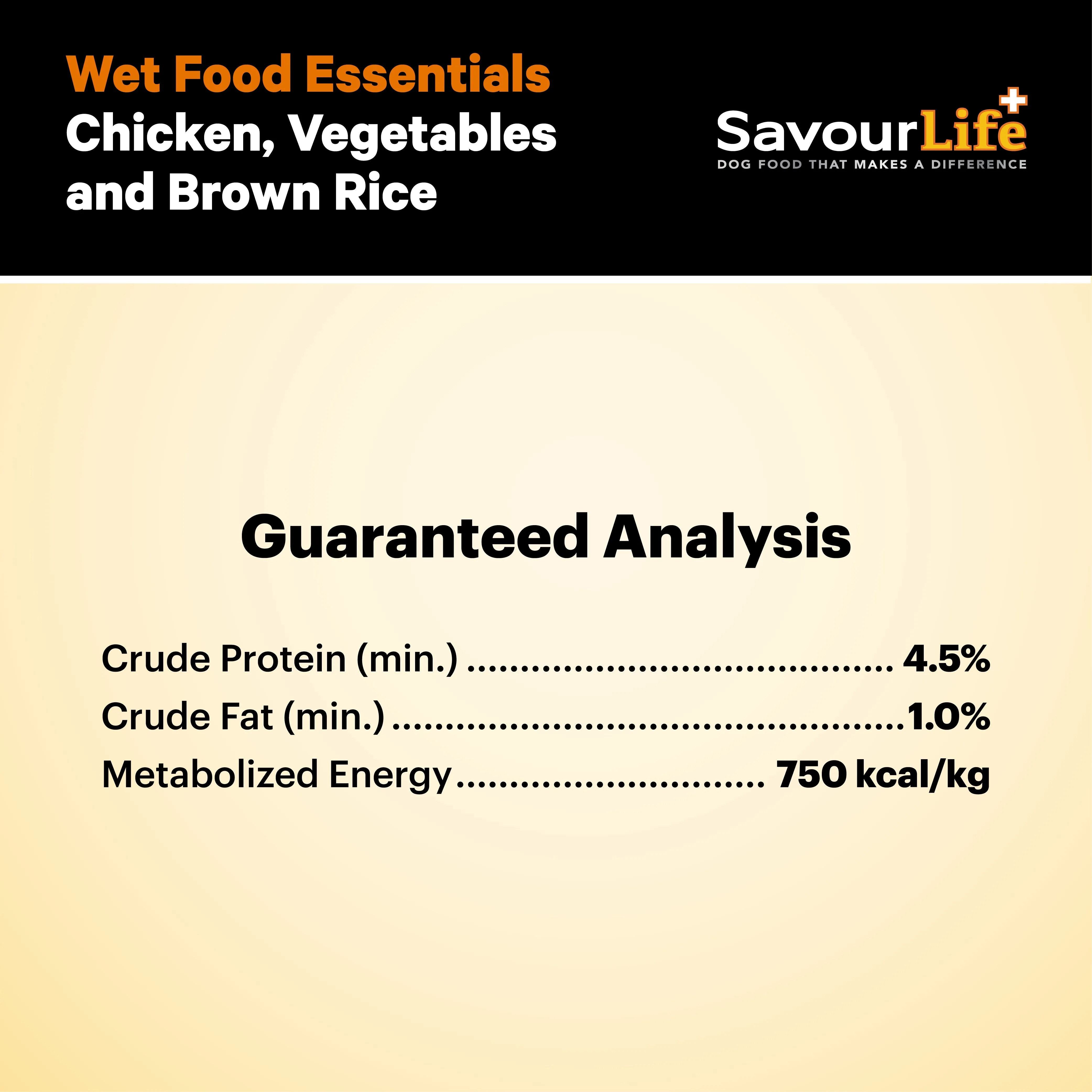 SavourLife Essentials Chicken with Vegetables & Rice Adult Dog Wet Food 400g X12