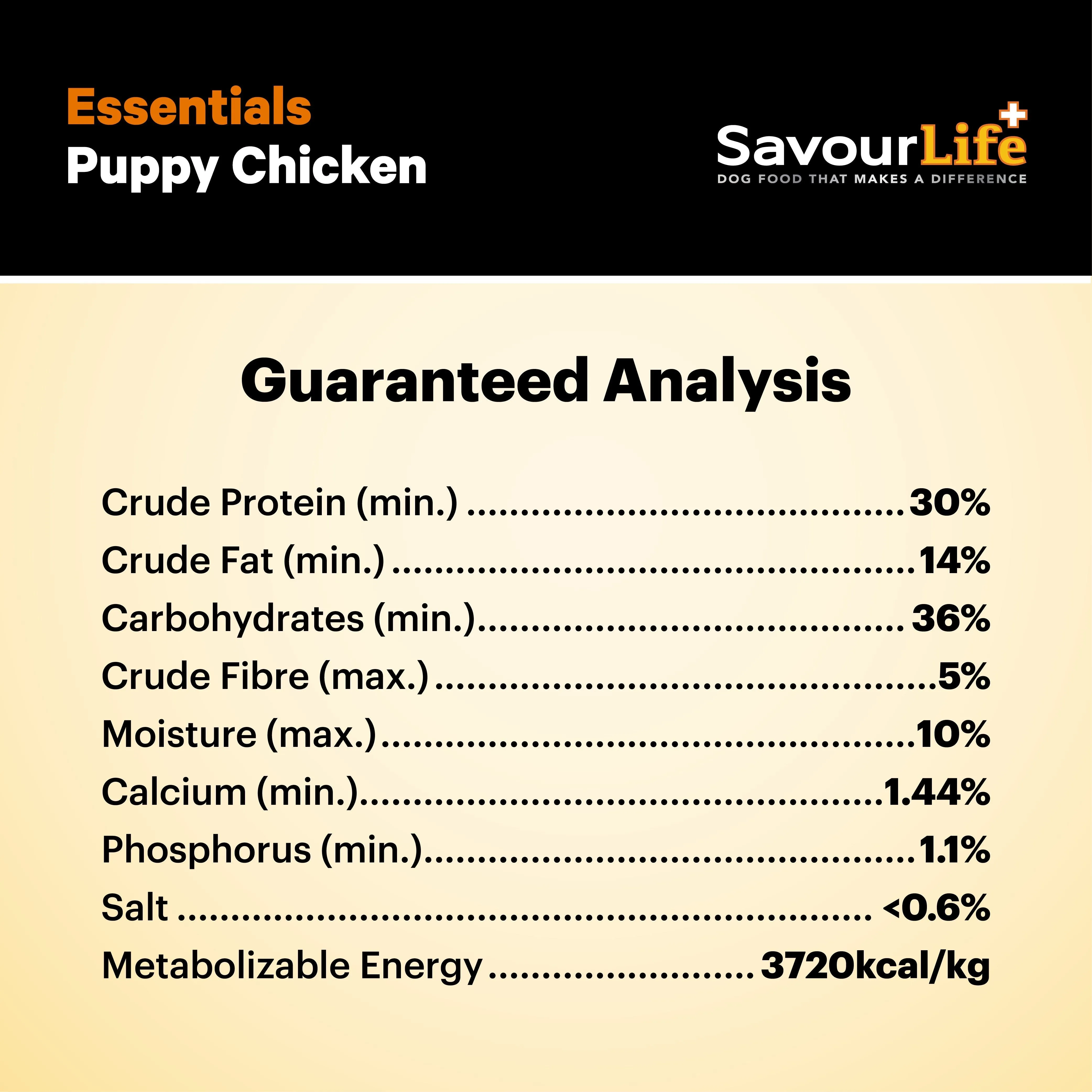 Savourlife Essentials Dry Puppy Food Chicken with Veggies & Rice 3kg