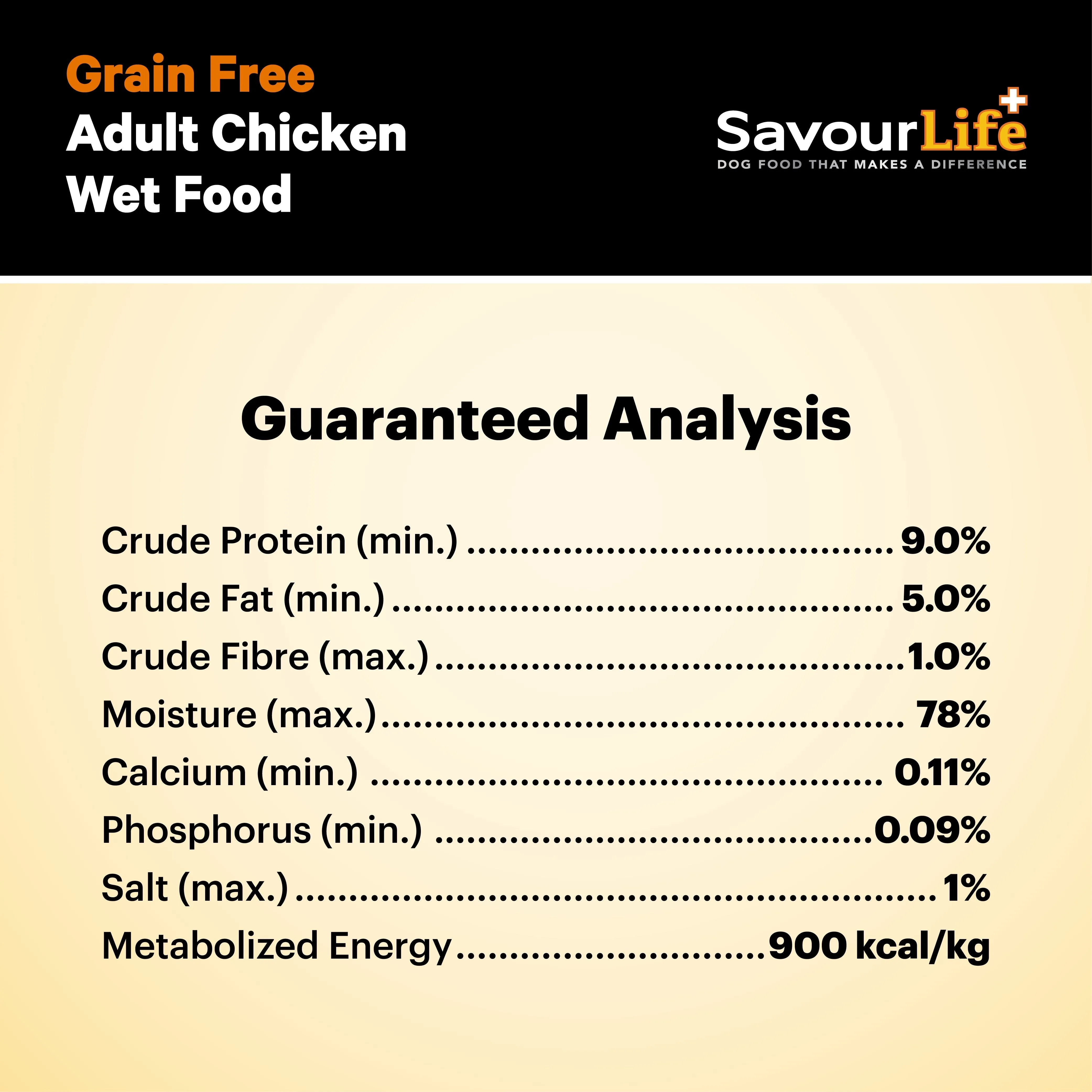 Savourlife Grain Free Chicken Adult Dog Wet Food 375g