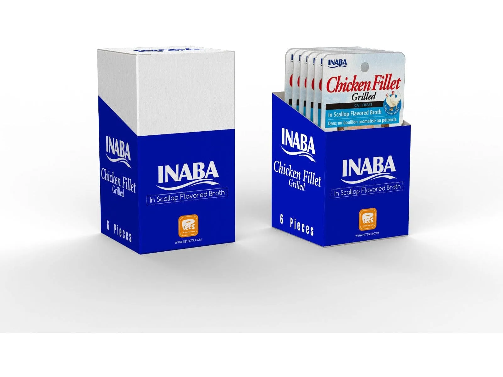 Scallop Flavored Broth (INABA Grilled Chicken Fillet)15gx6 pcs Pets Qatar