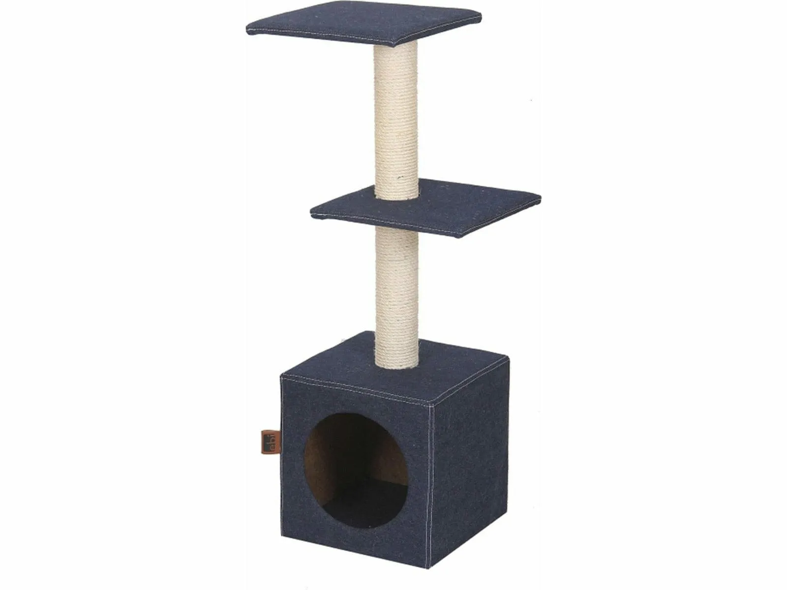 SCRATCHING TREE CLASSIC PALAZZO DENIM 30x30x90cm Pets Qatar