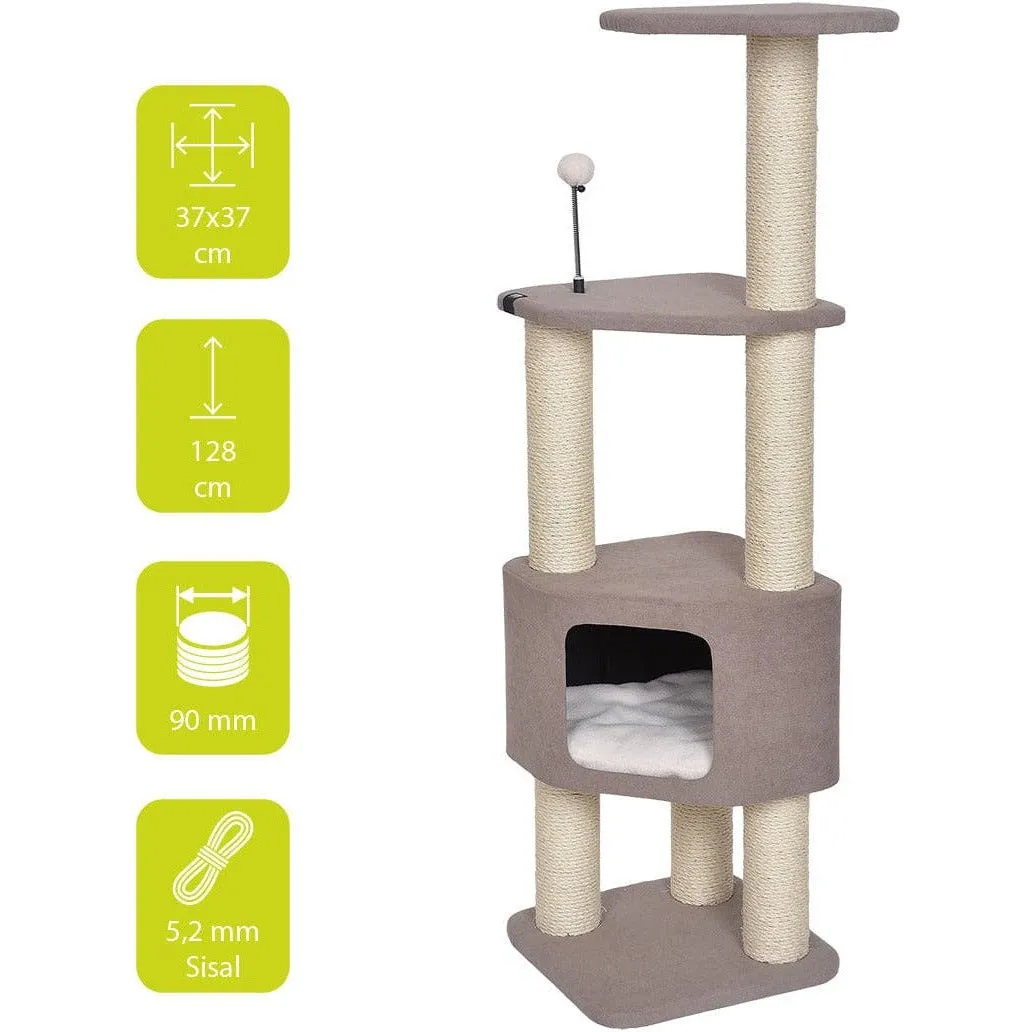 Scratching Tree Kobe 37X37X128Cm Brown Pets Qatar
