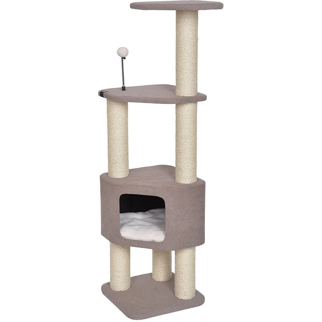 Scratching Tree Kobe 37X37X128Cm Brown Pets Qatar