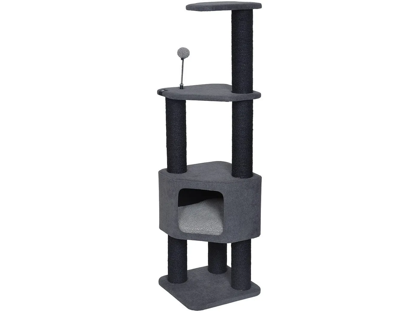 Scratching Tree Kobe 37X37X128Cm Grey Pets Qatar
