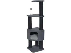 Scratching Tree Kobe 37X37X128Cm Grey Pets Qatar