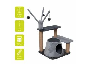 SCRATCHING TREE TREND POPLAR 45x45x60CM Pets Qatar