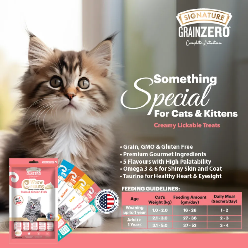 Signature Grain Zero Crab Lickable Creamy Cat Treats