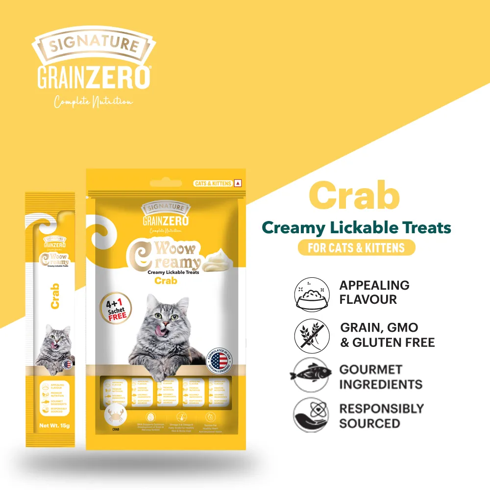 Signature Grain Zero Crab Lickable Creamy Cat Treats
