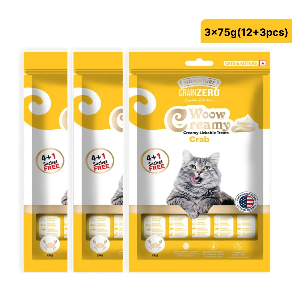 Signature Grain Zero Crab Lickable Creamy Cat Treats