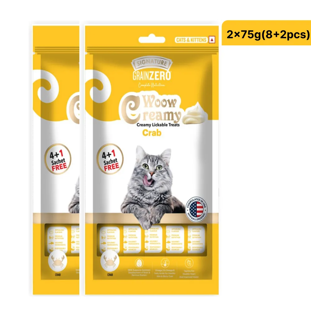 Signature Grain Zero Crab Lickable Creamy Cat Treats