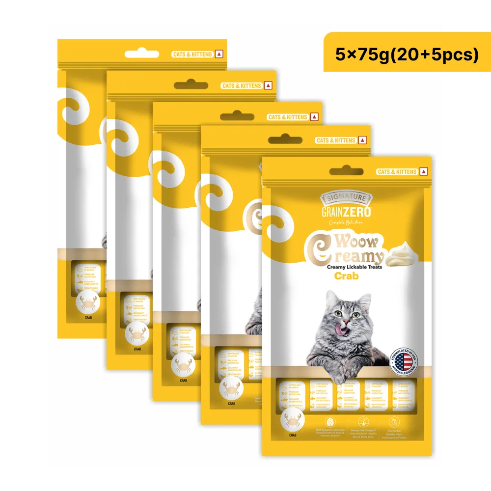 Signature Grain Zero Crab Lickable Creamy Cat Treats