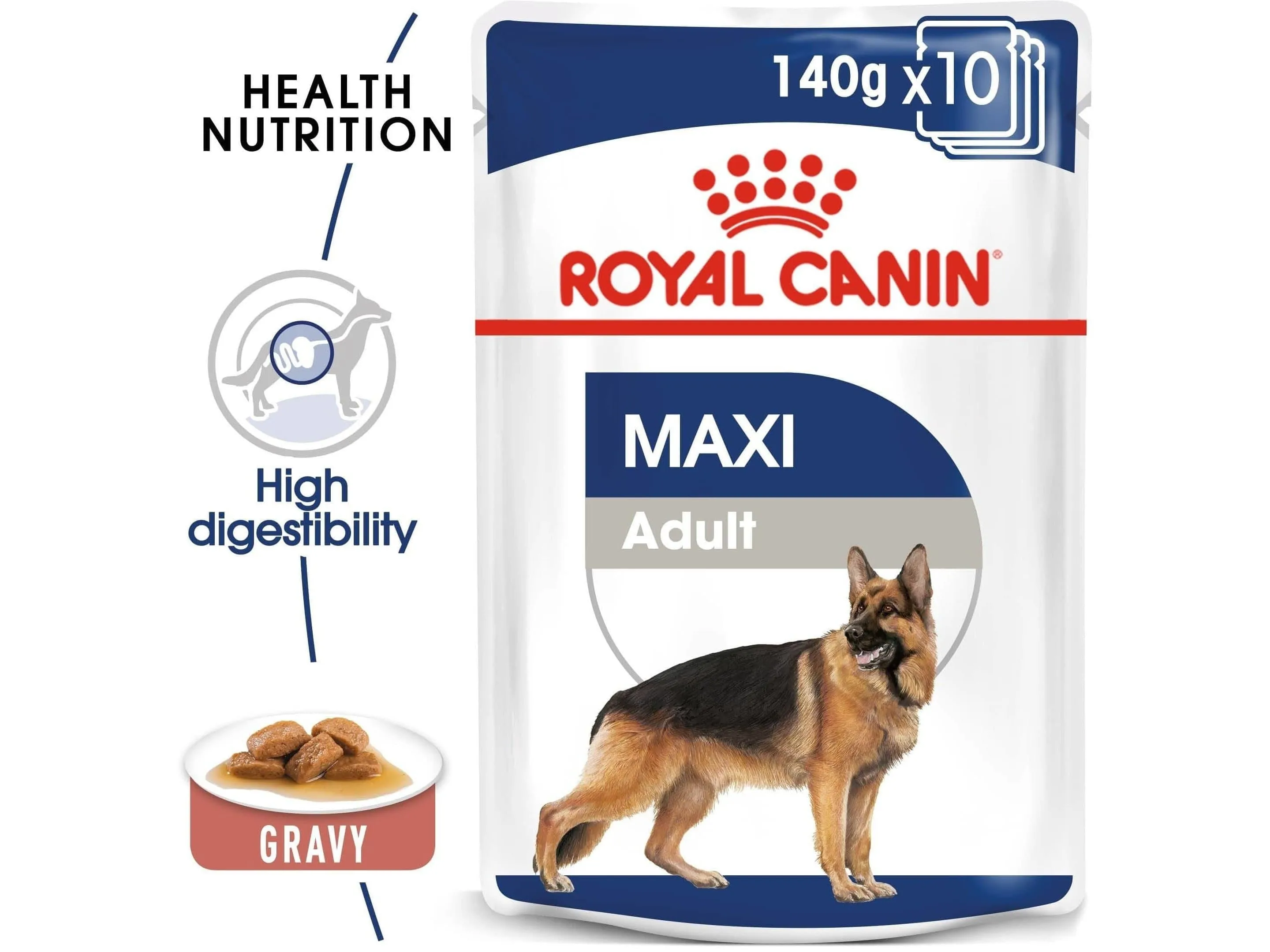 Size Health Nutrition Maxi Adult (WET FOOD - Pouches) 140Gx10 Pets Qatar