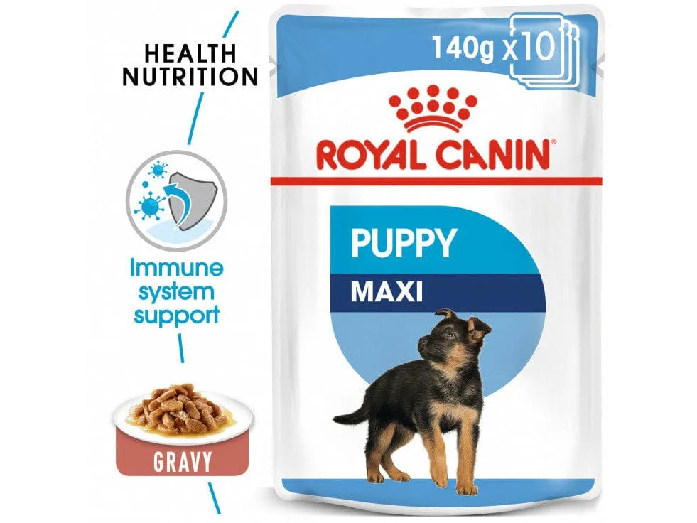 Size Health Nutrition Maxi Puppy 10X140G (Wet Food - Pouches) Pets Qatar