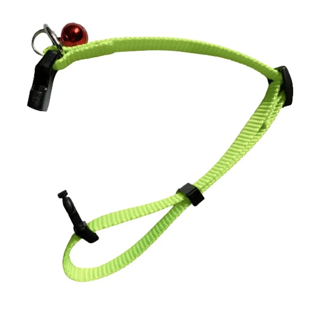 Skatrs Adjustable Collar with Bell for Cats & Kittens Lime Green and Black Combo