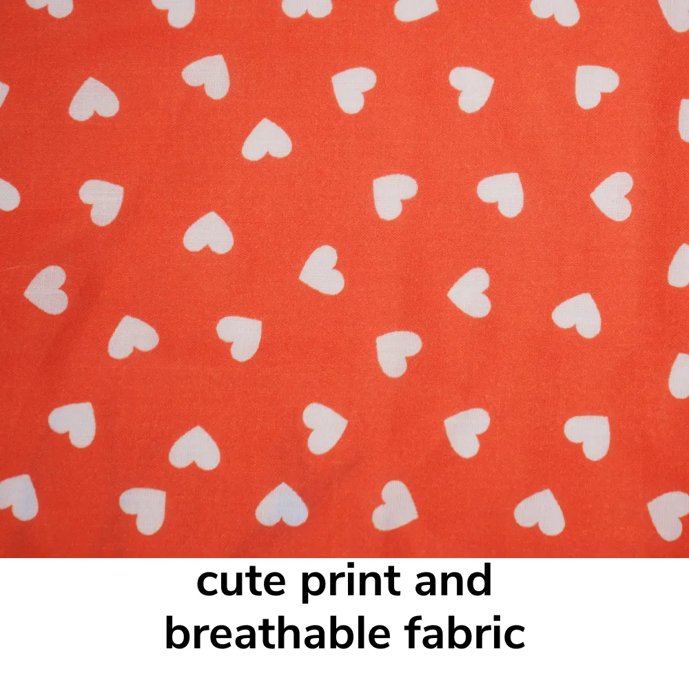 Skatrs All Hearts Printed Shirt for Dogs and Cats (Red)