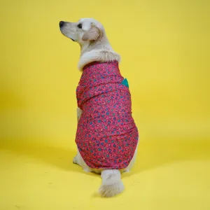 Skatrs Bold Fuchsia Printed Kurta for Dogs and Cats (Pink)