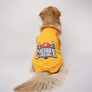 Skatrs Chepawk Superkings Cricket Jersey for Dogs and Cats (Yellow)