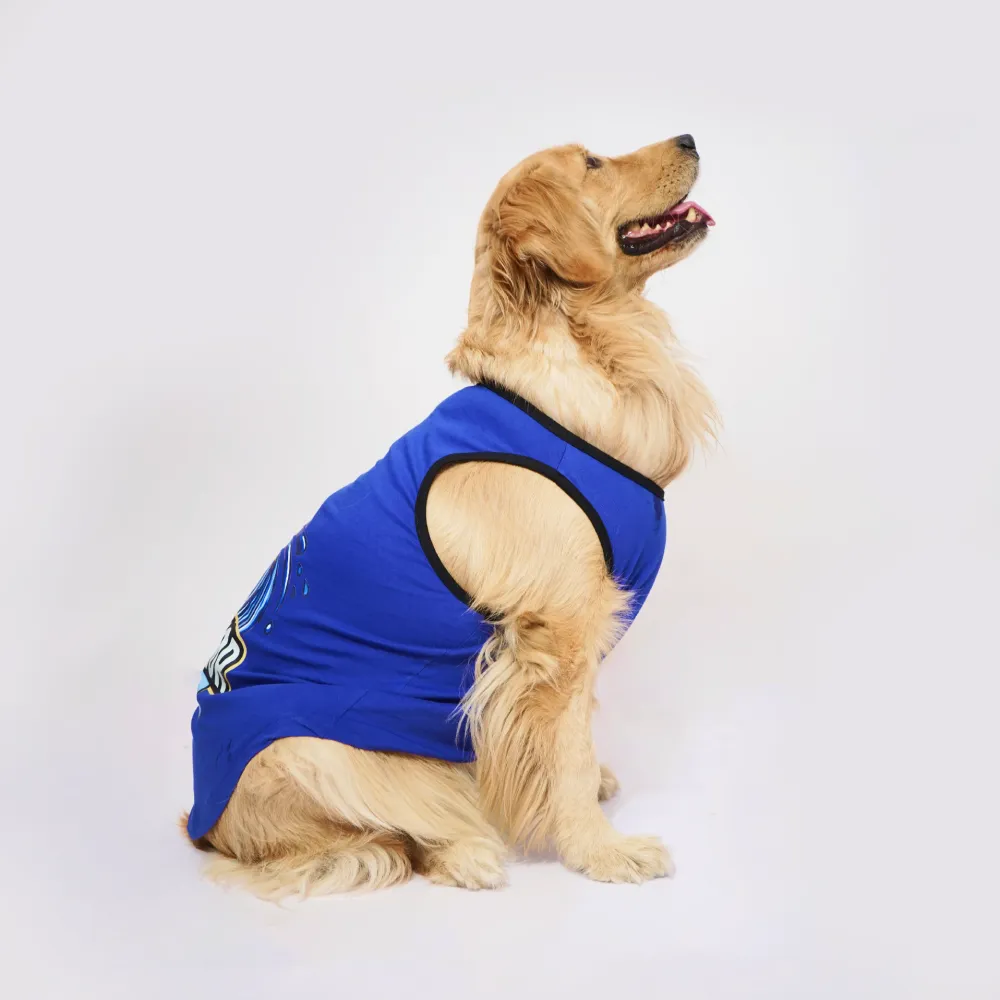 Skatrs Mastikhor Indians Cricket Jersey for Dogs and Cats (Blue)