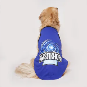 Skatrs Mastikhor Indians Cricket Jersey for Dogs and Cats (Blue)