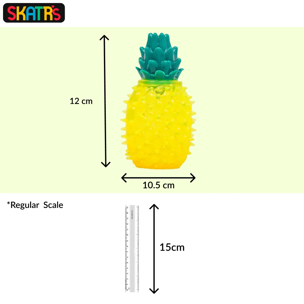 Skatrs  Pineapple Shaped Ice Cooling Toy for Dogs & Cats (Yellow)