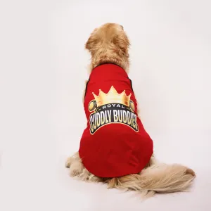 Skatrs Royal Cuddly Buddies Cricket Jersey for Dogs and Cats (Red)