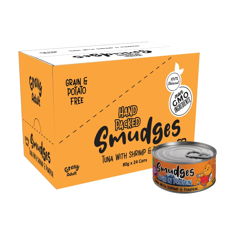 Smudges Tuna Flakes with Shrimp and Pumpkin in Gravy Adult Cat Wet Food