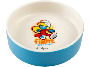 Smurfette feeding bowl 300ml - 14,2x14,2x4cm white/blue Pets Qatar