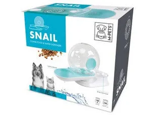 SNAIL COMBI Food & Water Dispenser 2800 ml / 240 g - Blue Pets Qatar