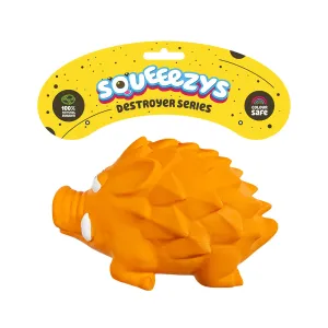 Squeeezys Latex Warthog Squeaky Chew Toy for Dogs (Orange)