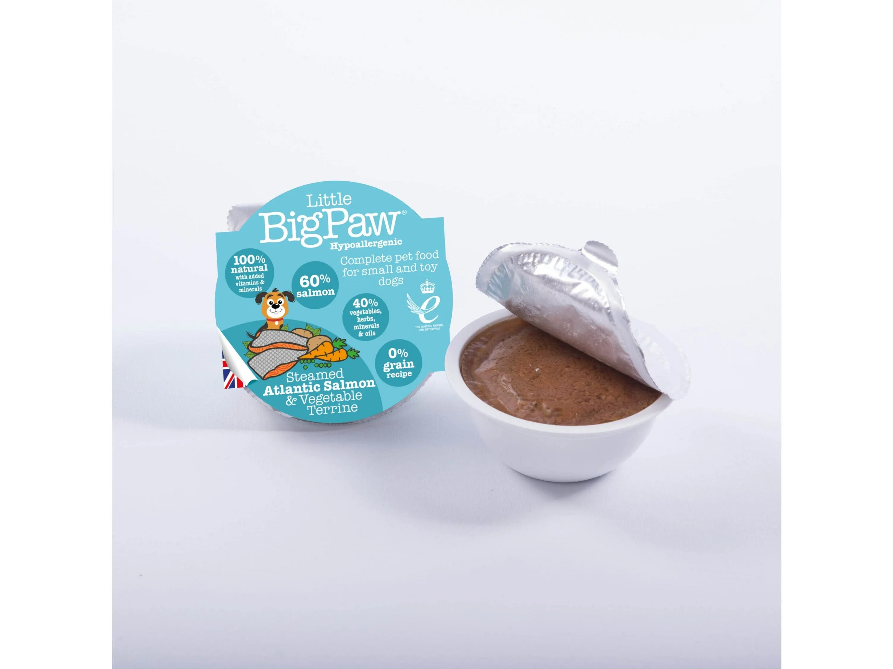 Steamed Atlantic Salmon & Vegetables 8x85 Gram /Little BigPaw Pets Qatar