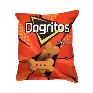 Talking Dog Club Dogritos 2 Zero Calories Chips Plush Toy for Dogs (Orange/Red)
