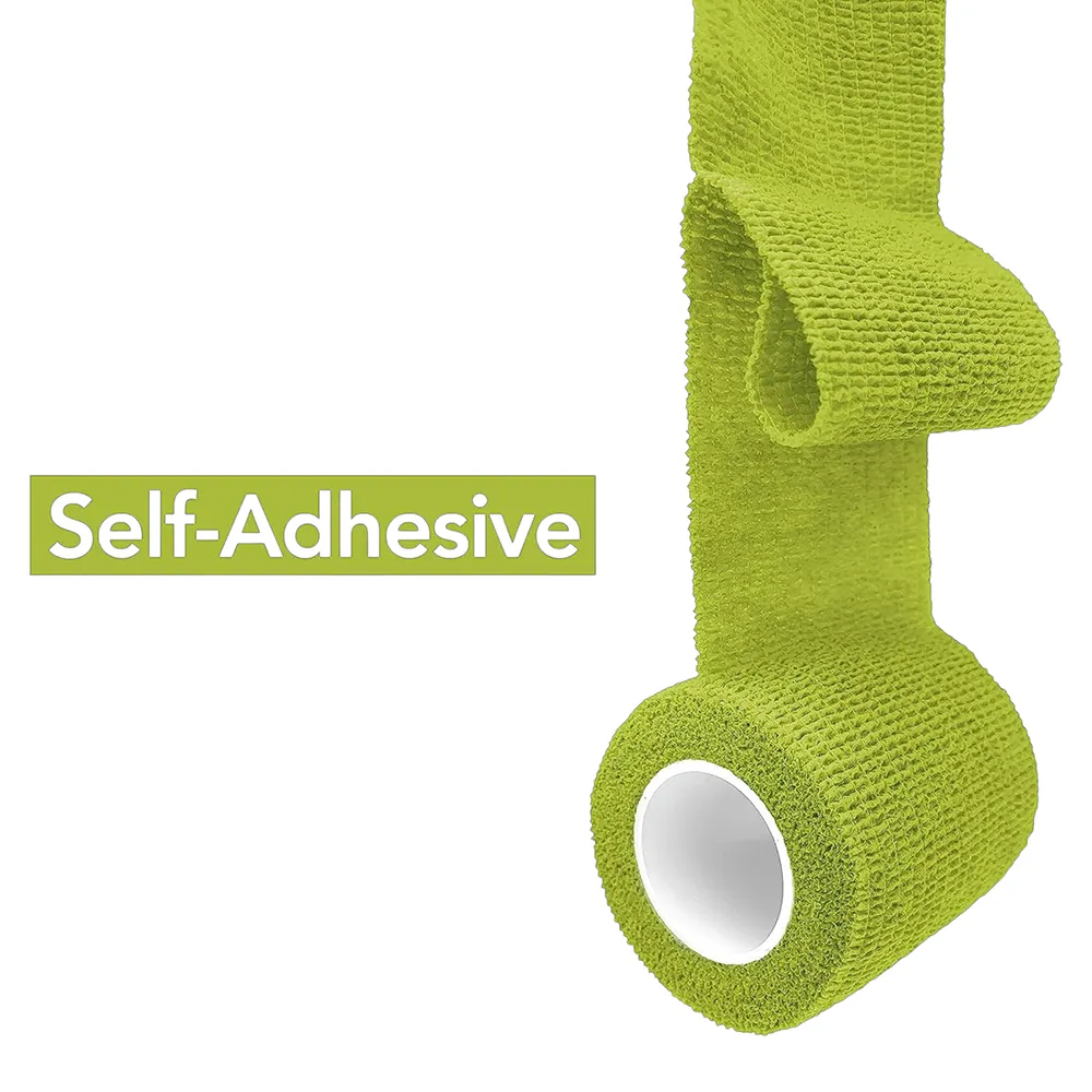 Talking Dog Club Self Adhesive Paws Wraps for Dogs (Neon Green)