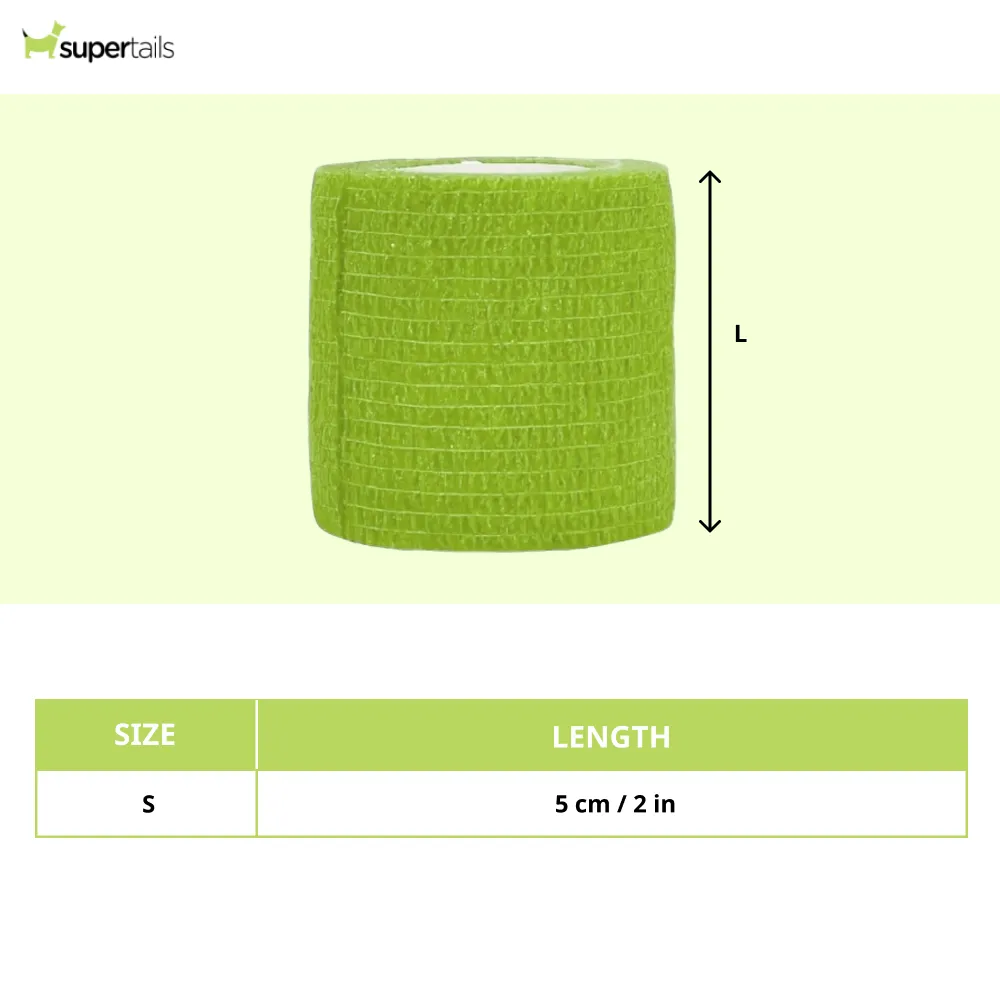 Talking Dog Club Self Adhesive Paws Wraps for Dogs (Neon Green)