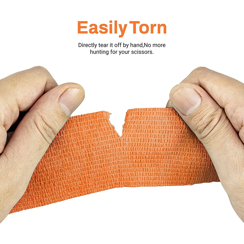 Talking Dog Club Self Adhesive Paws Wraps for Dogs (Orange)