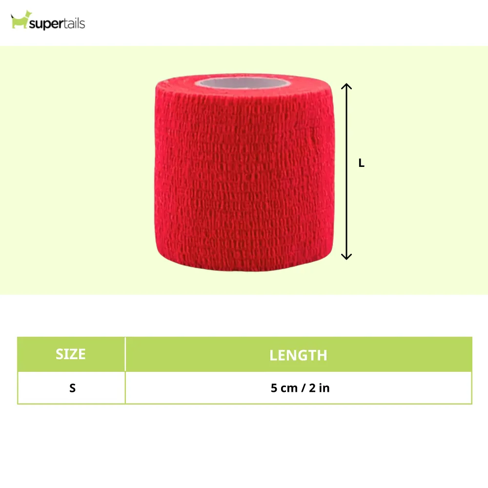 Talking Dog Club Self Adhesive Paws Wraps for Dogs (Red)