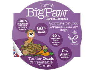 Tender Duck & Vegetable Dinner 85g /Little BigPaw Pets Qatar