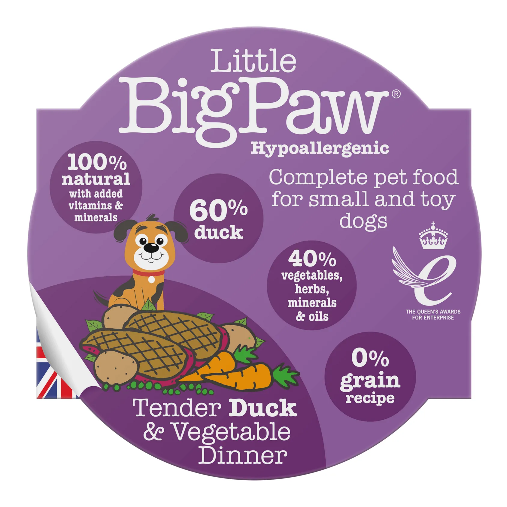 Tender Duck & Vegetable Dinner 8x85 Gram /Little BigPaw Pets Qatar