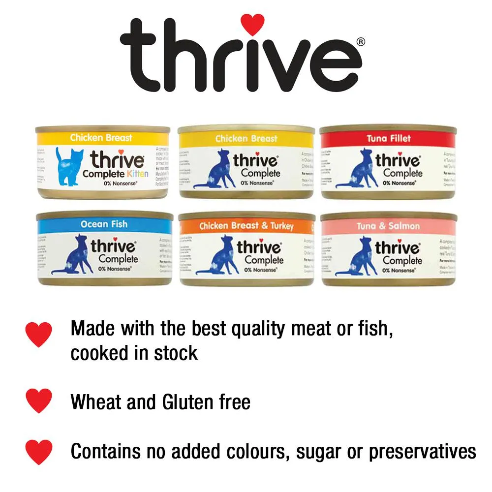 Thrive Chicken Breast Wet Cat Food 75g x 12