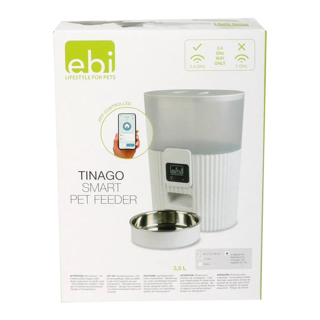 Tinago Smart Feeder 3.5L - 21x15x28cm White Pets Qatar