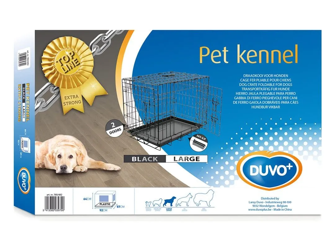 Topline Dog Crate 2 Doors Plastic Tray Pets Qatar