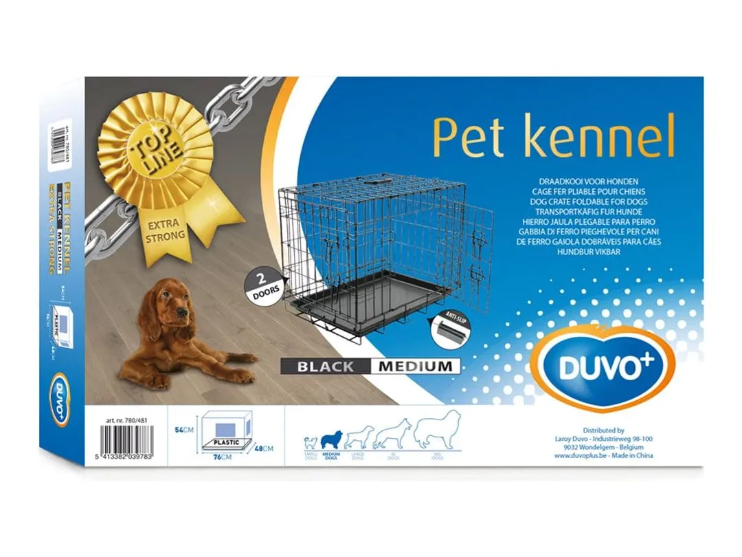 Topline Dog Crate 2 Doors Plastic Tray Pets Qatar