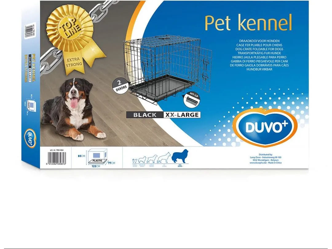 Topline Dog Crate 2 Doors Plastic Tray Pets Qatar