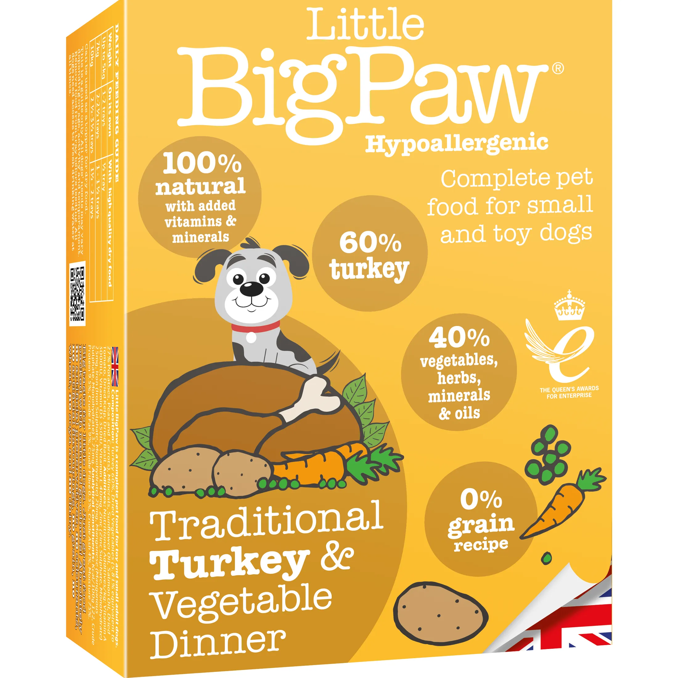 Traditional Turkey & Vegetable Dinner 7x150 Gram /Little BigPaw Pets Qatar